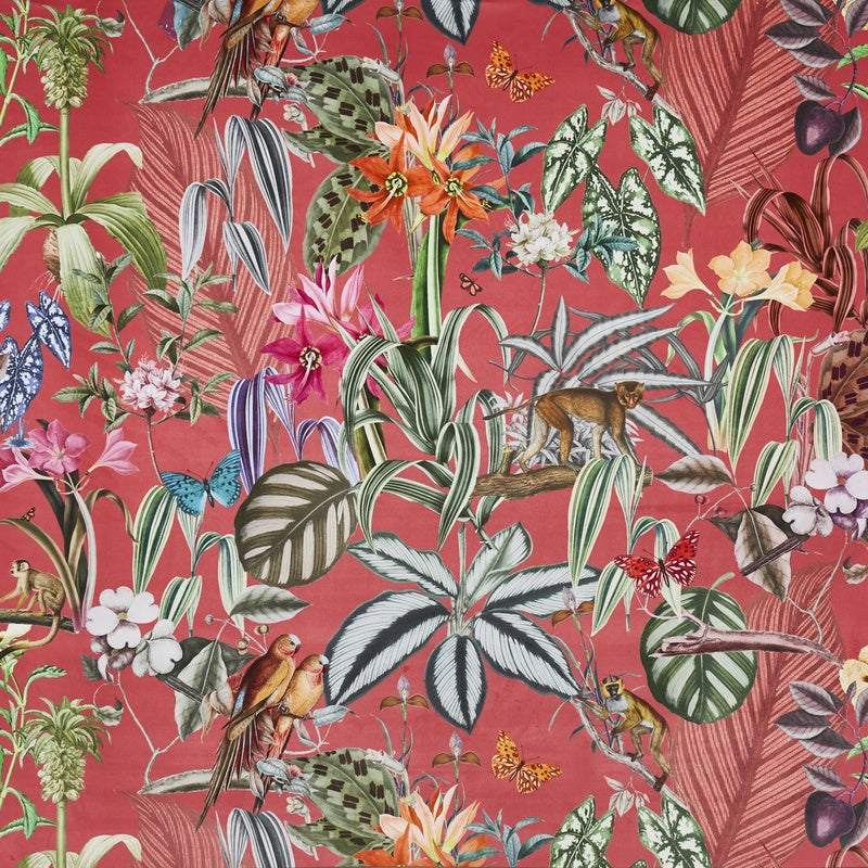 Prestigious Textiles Barbados Velvet Fabric Watermelon