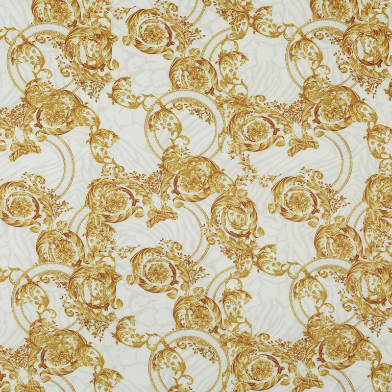Baroque VELVET Fabric White