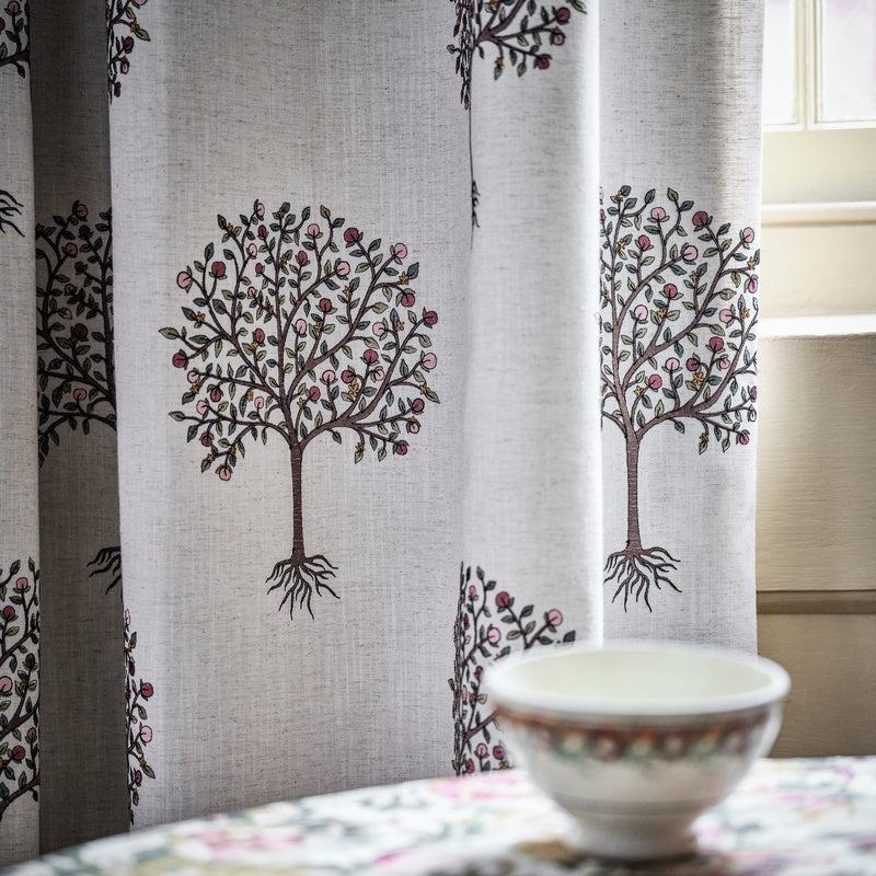 Clarke & Clarke Bergamot Fabric Blush Linen