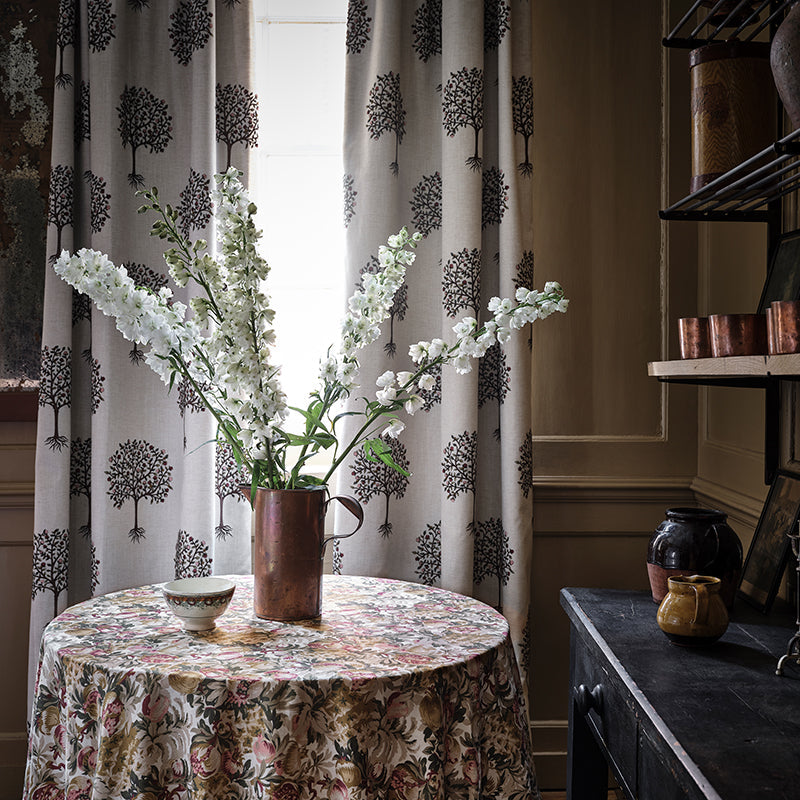 Clarke & Clarke Bergamot Fabric Blush Linen