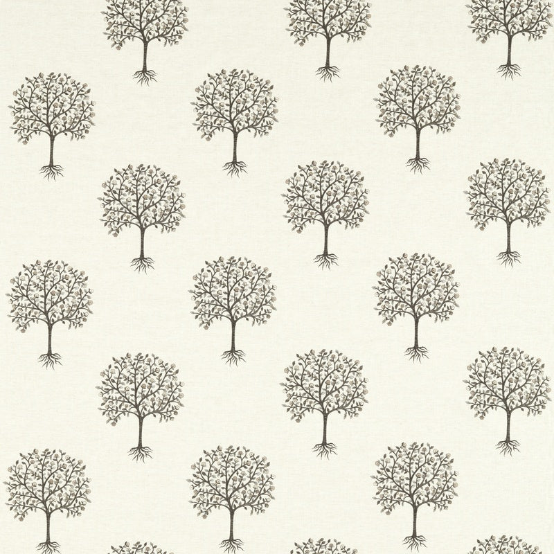 Clarke & Clarke Bergamot Fabric Charcoal Linen