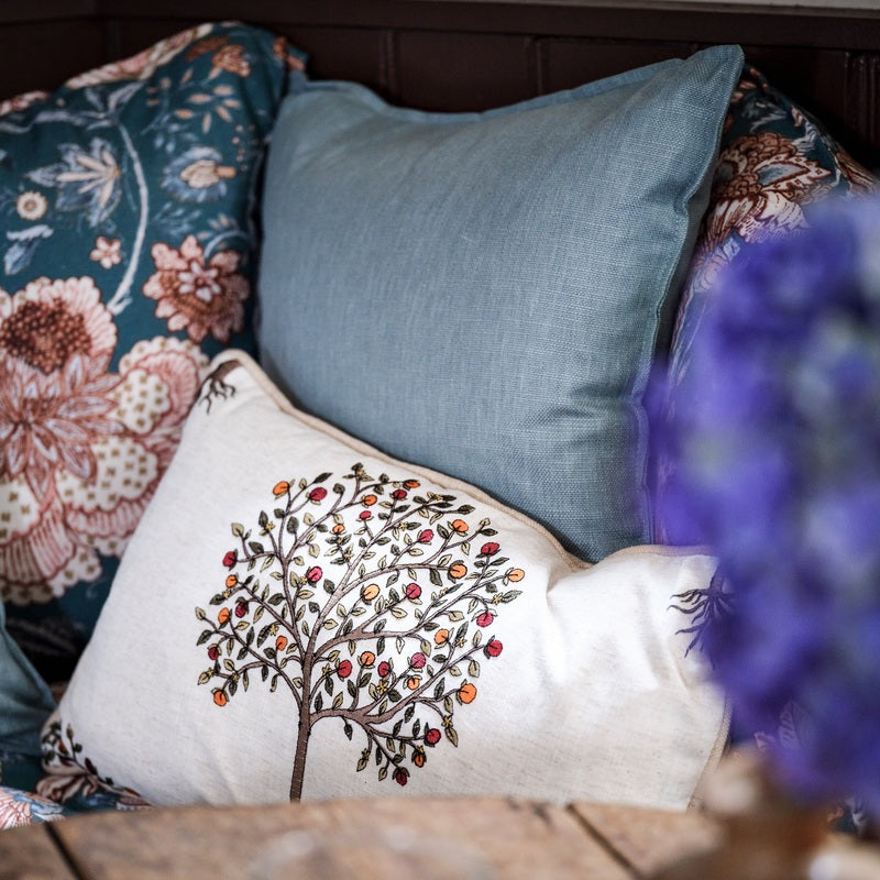 Clarke & Clarke Bergamot Fabric Multi Linen