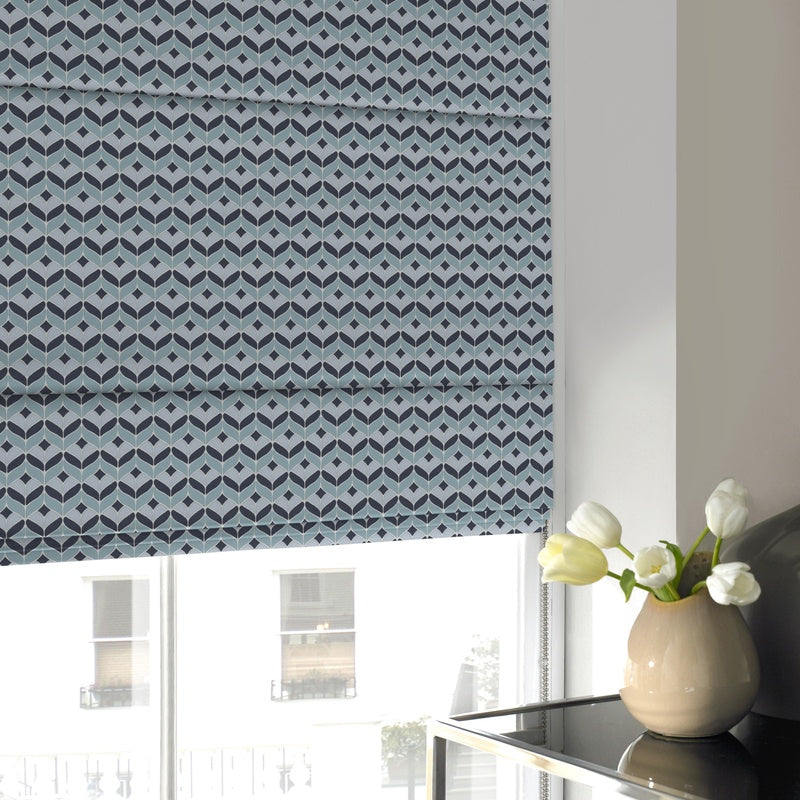 Boston Roman Blind Aqua