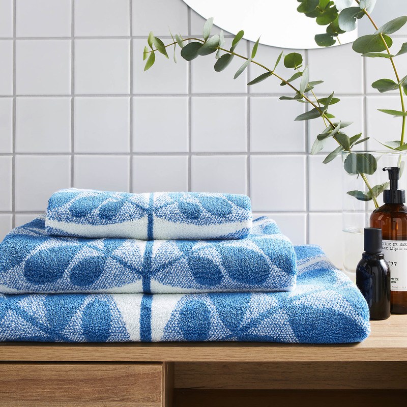 Orla Kiely Botanica Stem Towels Marine