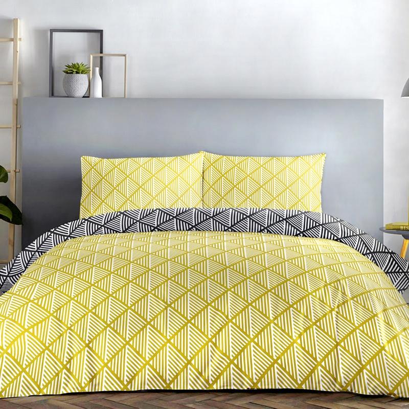 Brooklyn Bedding Set Black and Ochre