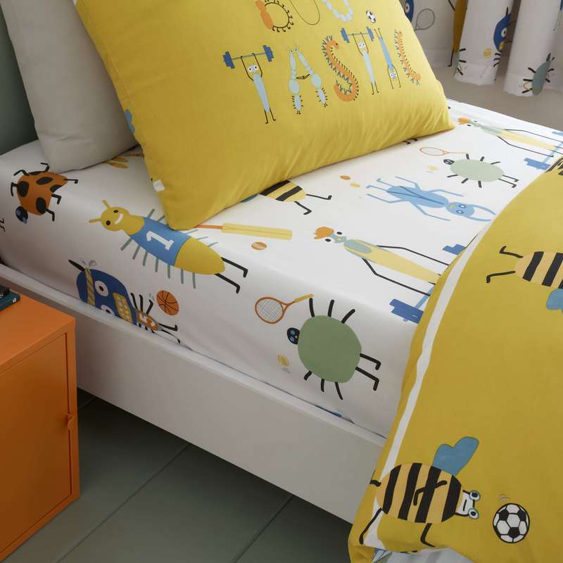 Catherine Lansfield Bug Tastic Childrens Bedding Yellow