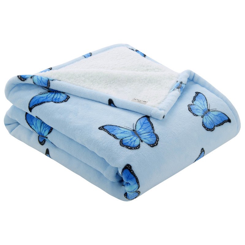 Skinnydip Butterfly Throw 130cm x 150cm Blue