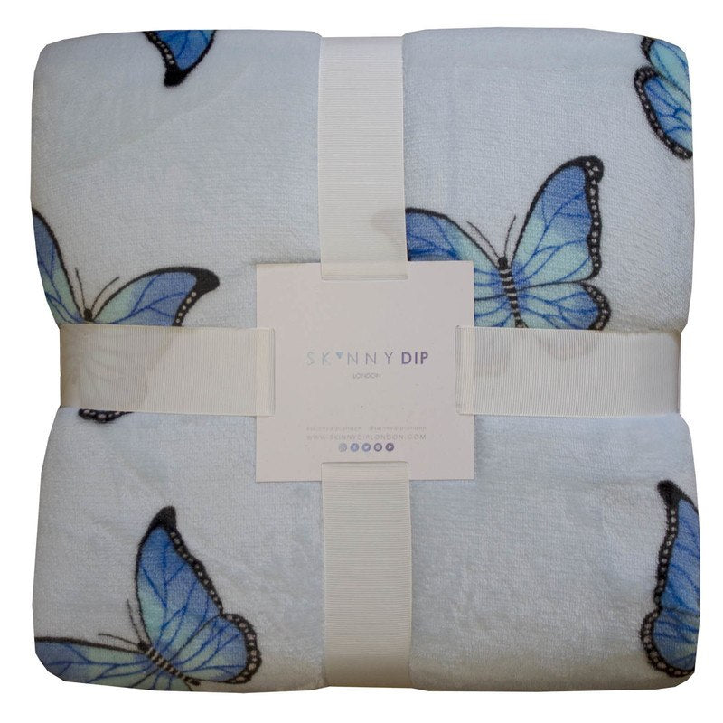 Skinnydip Butterfly Throw 130cm x 150cm Blue
