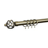Cage 28mm Bay Window Curtain Pole Antique Brass