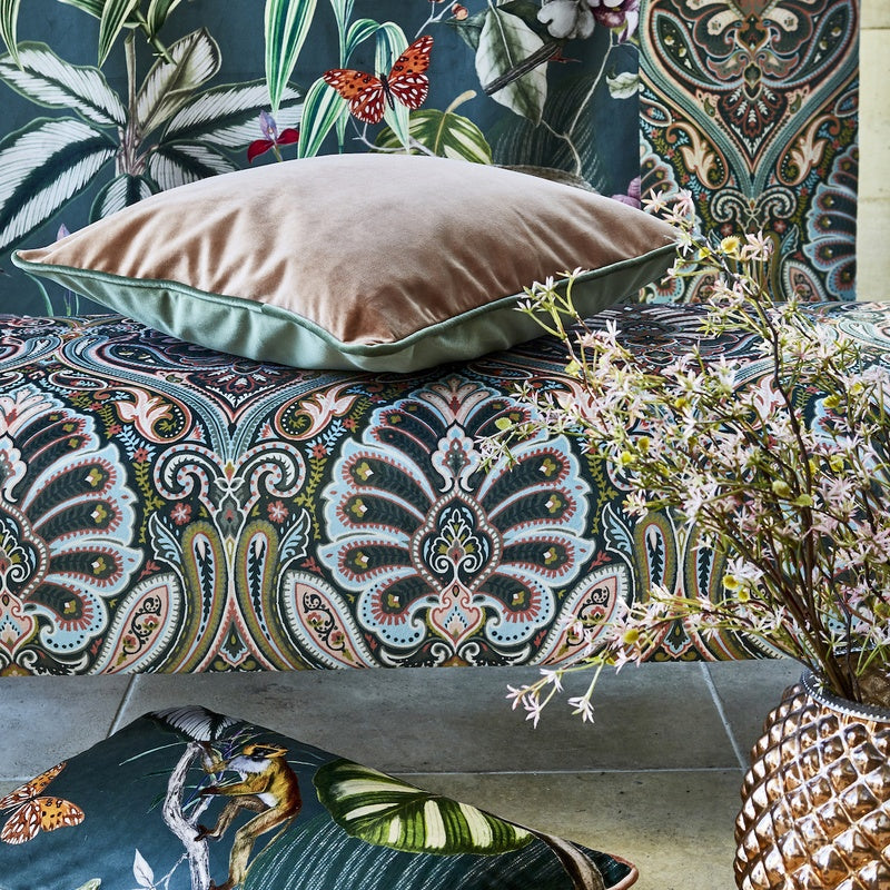 Prestigious Textiles Barbados Velvet Fabric Lagoon