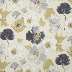 Carla Curtain Fabric Charcoal