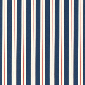 Carousel Curtain Fabric Coral Navy