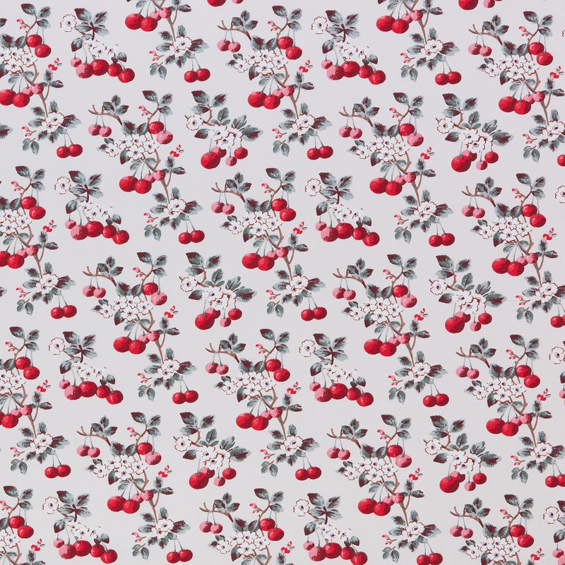 Cath Kidston Cherry Sprig Fabric Red