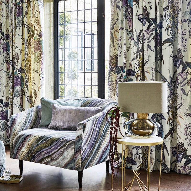 Prestigious Textiles Botanist Velvet Fabric Amber