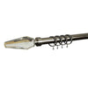Crystal 28mm Bay Window Curtain Pole Graphite