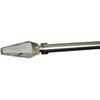 Crystal 28mm Eyelet Curtain Pole Satin Silver