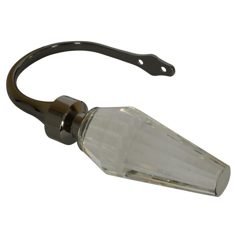 Crystal 28mm Bay Window Curtain Pole Graphite