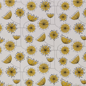 Missprint Dandelion Curtain Fabric Yellow