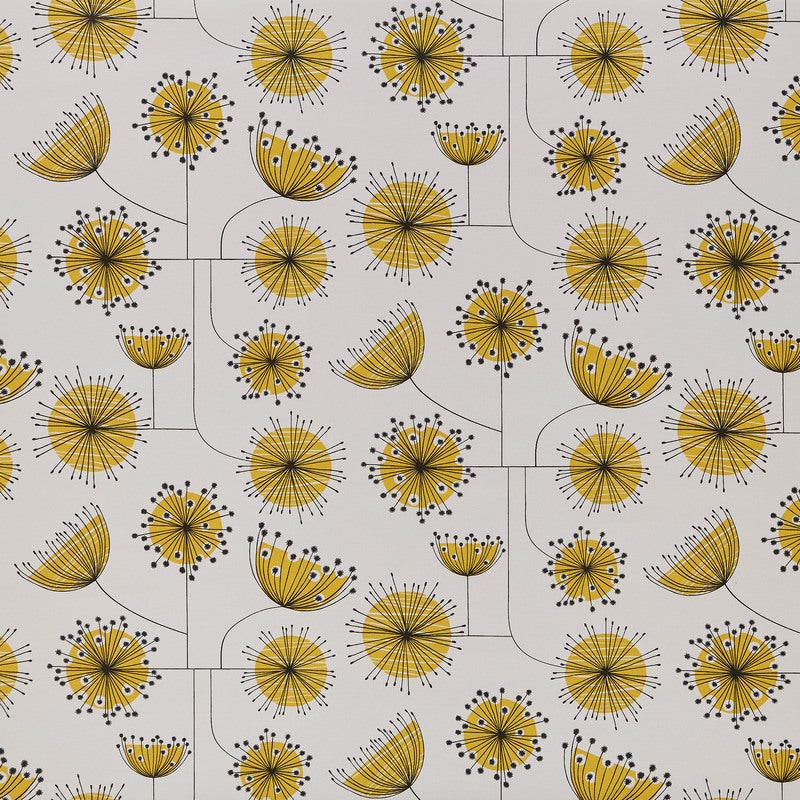 Missprint Dandelion Curtain Fabric Yellow