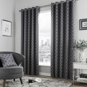 Denby Ready Made Curtains Charcoal