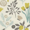 Clarke & Clarke Frida Fabric Charteuse/Charcoal