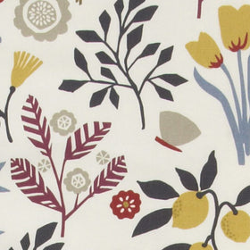 Clarke & Clarke Frida Fabric Indigo/Cranberry