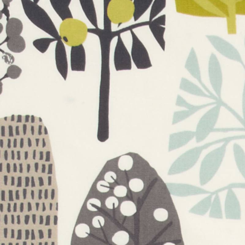 Clarke & Clarke Trad Fabric Chartreuse / Charcoal