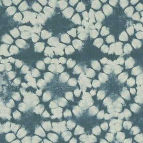 Batik Curtain Fabric Aqua