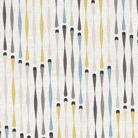 Clarke & Clarke Cassandra Fabric Charcoal / Chartreuse
