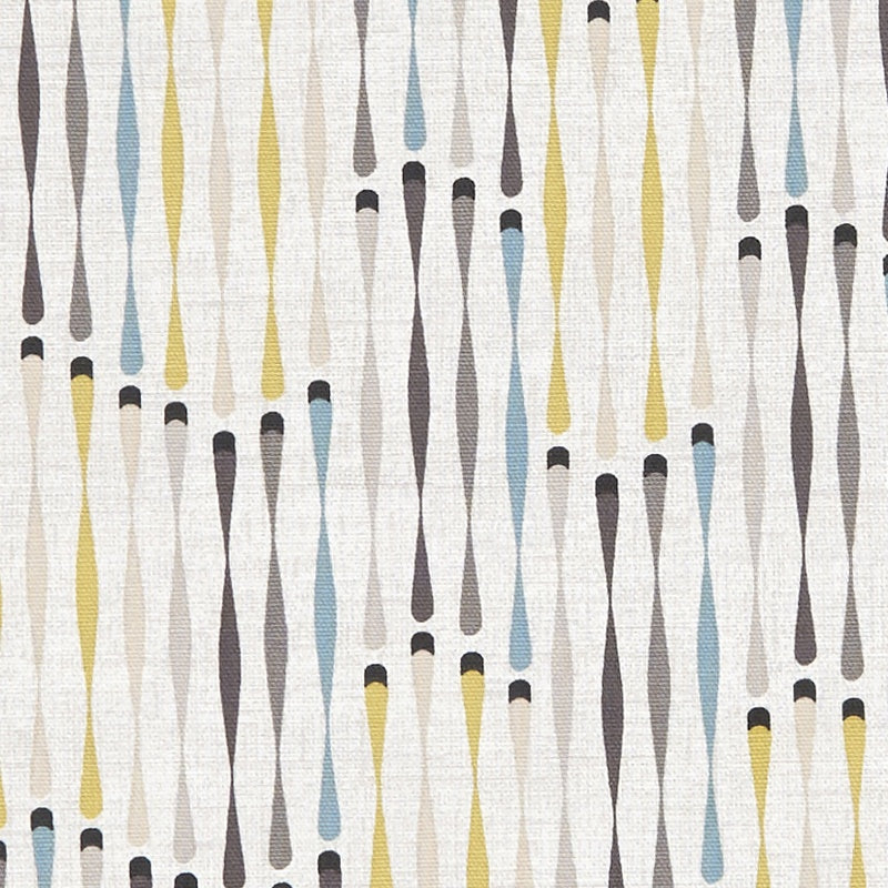 Clarke & Clarke Cassandra Fabric Charcoal / Chartreuse
