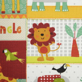Jungle Pet Curtain Fabric Cretanne / Multi