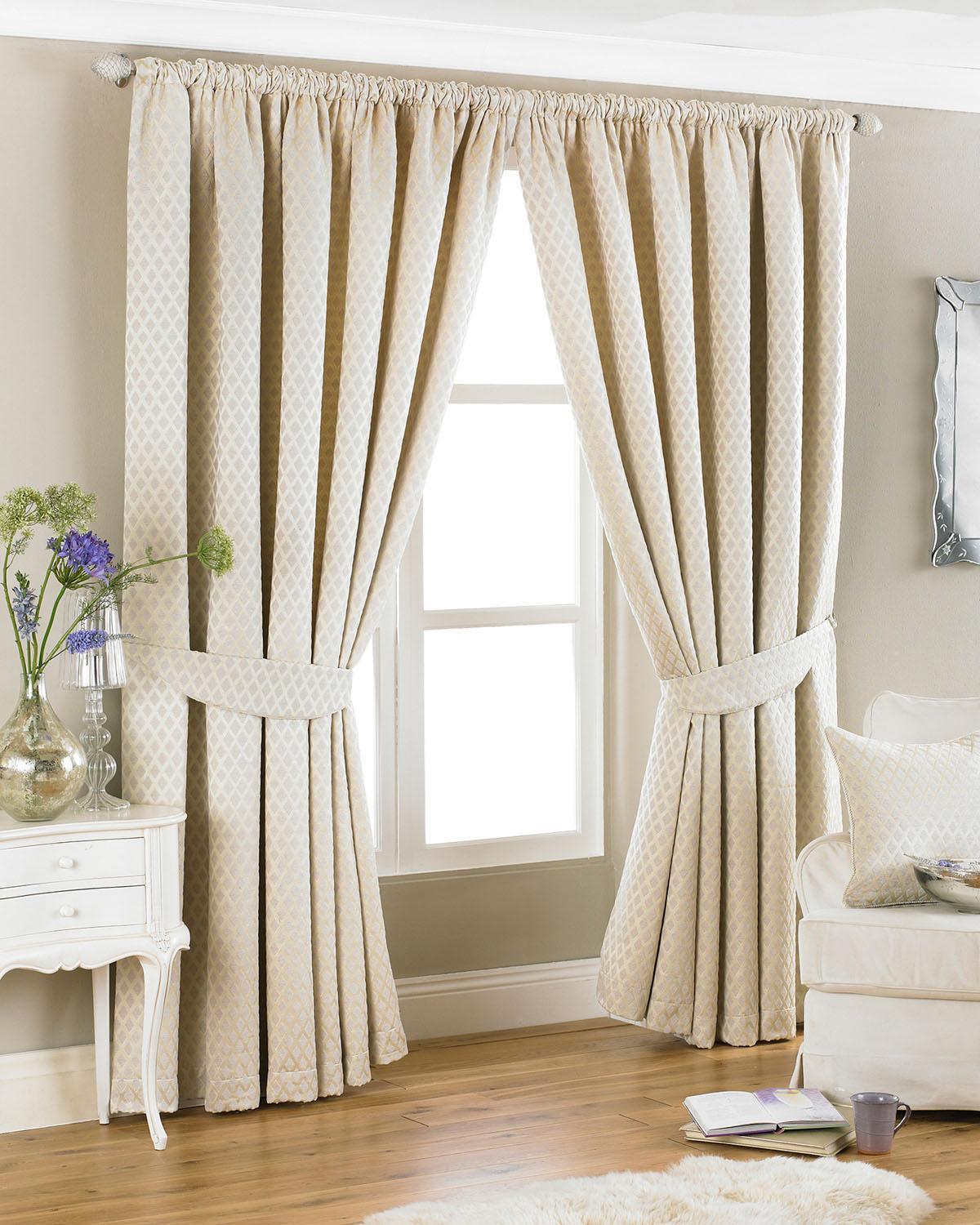 Devere Ready Made Curtains Cream