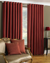 Devere Ready Made Eyelet Curtains Burgundy