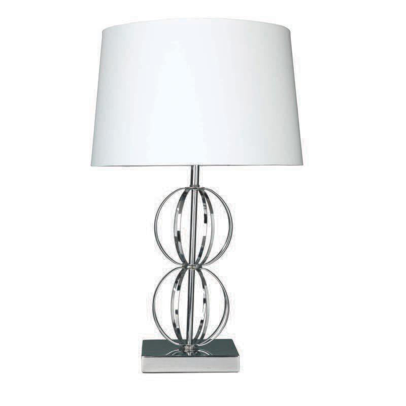 Dexter Table Lamp Chrome/White