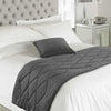 Diamante Bed Runner Pewter