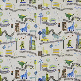 Prestigious Textiles Dino City Fabric Reef