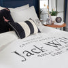 Jack Wills Distressed Logo Bedding Set Vintage White Vintage