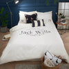 Jack Wills Distressed Logo Bedding Set Vintage White Vintage