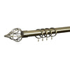 Divine 28mm Bay Window Curtain Pole Antique Brass