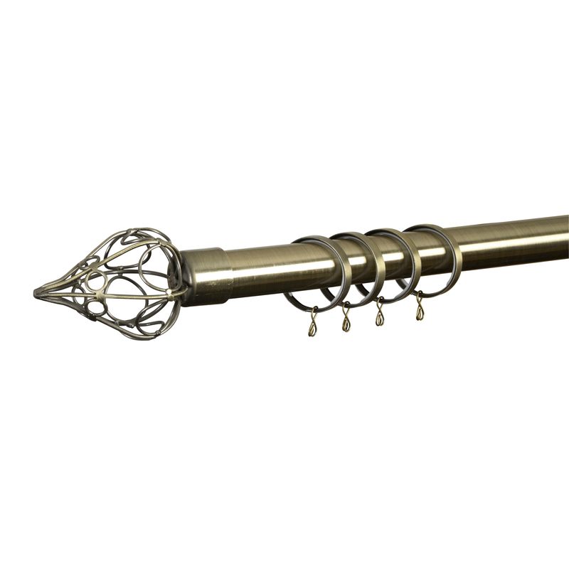 Divine 28mm Curtain Pole Antique Brass