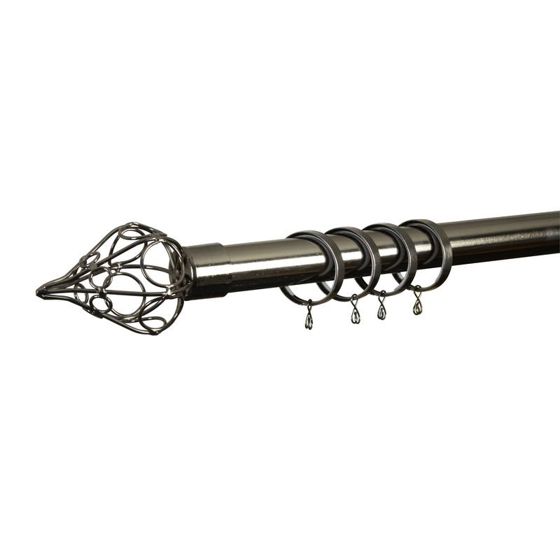 Divine 28mm Bay Window Curtain Pole Graphite