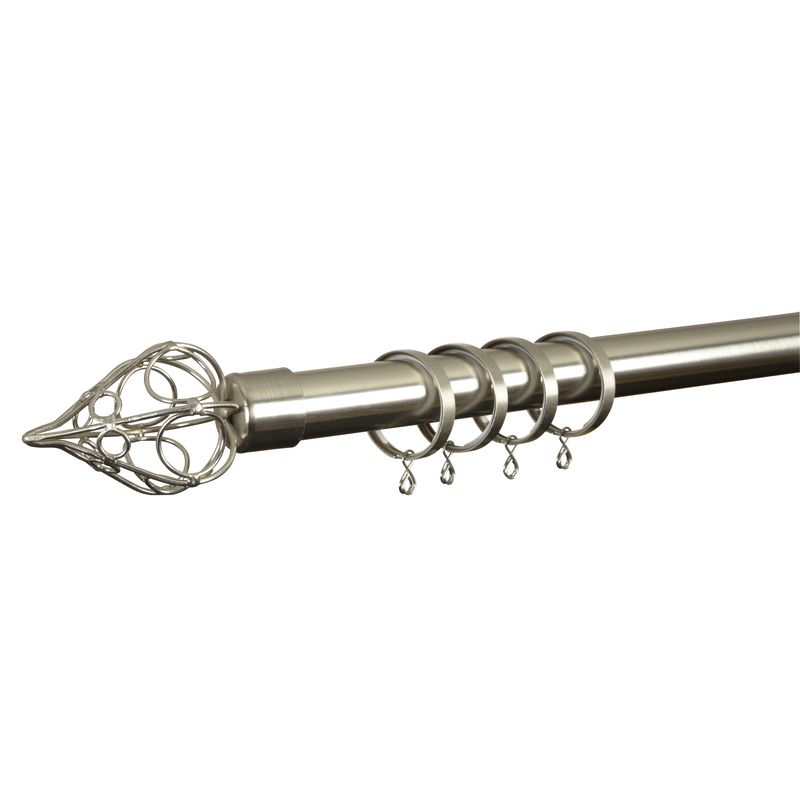 Divine 28mm Curtain Pole Satin Silver