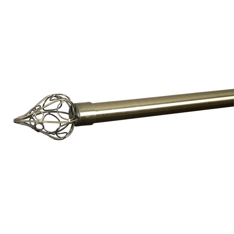 Divine 28mm Eyelet Curtain Pole Antique Brass