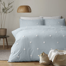 Appletree Signature Dot Garden Bedding Set Duck Egg and White