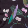 Linda Barker Dottie's Love Velvet Fabric Clematis Charcoal