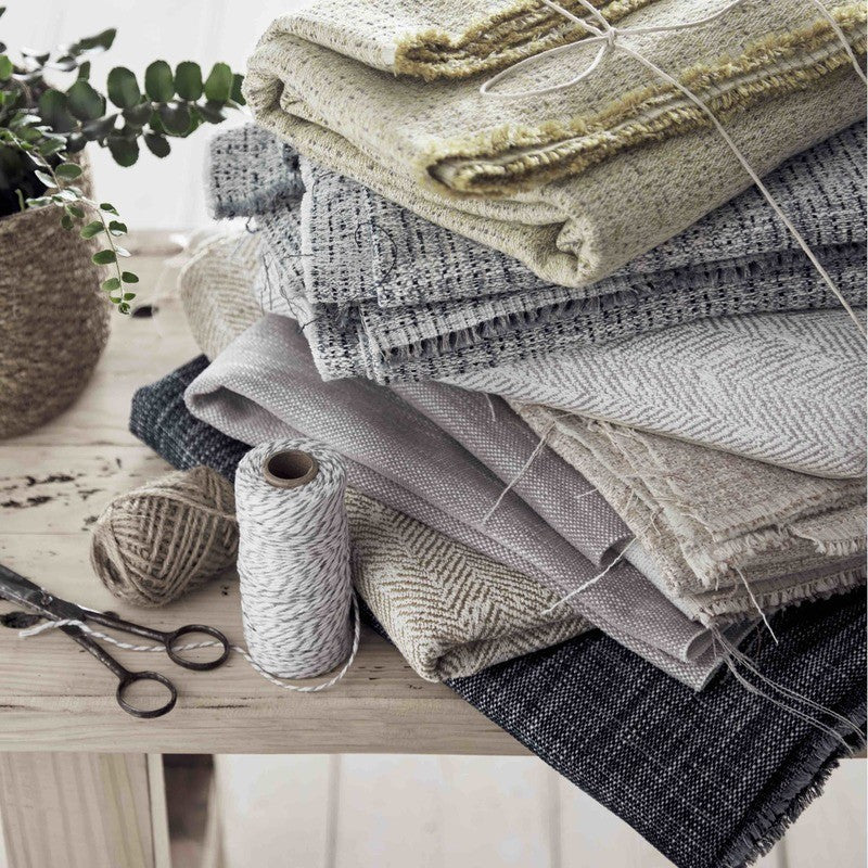 Gaia Curtain Fabric Charcoal