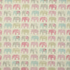 Elephants Curtain Fabric Pastel