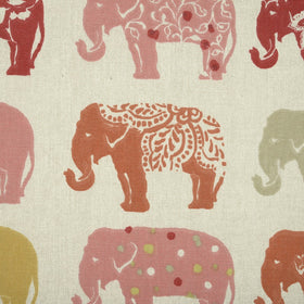 Clarke & Clarke Elephants Fabric Spice