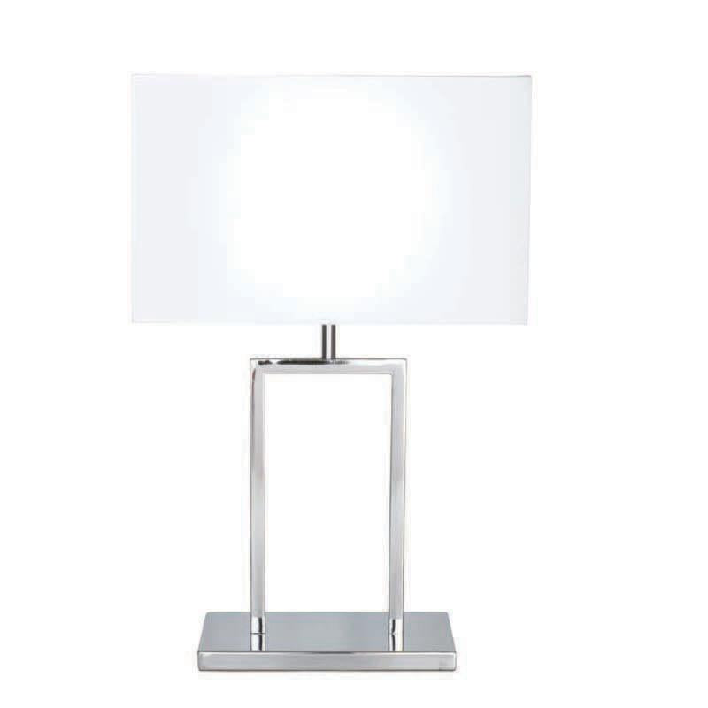 Ellis Table Lamp Chrome/White