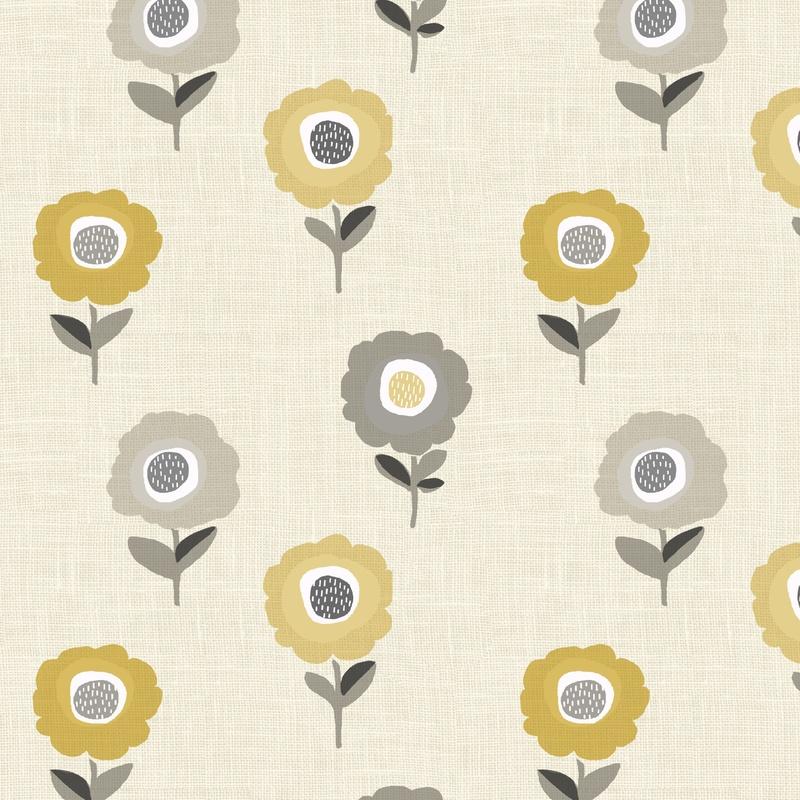 Elsa Curtain Fabric Ochre